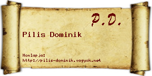 Pilis Dominik névjegykártya